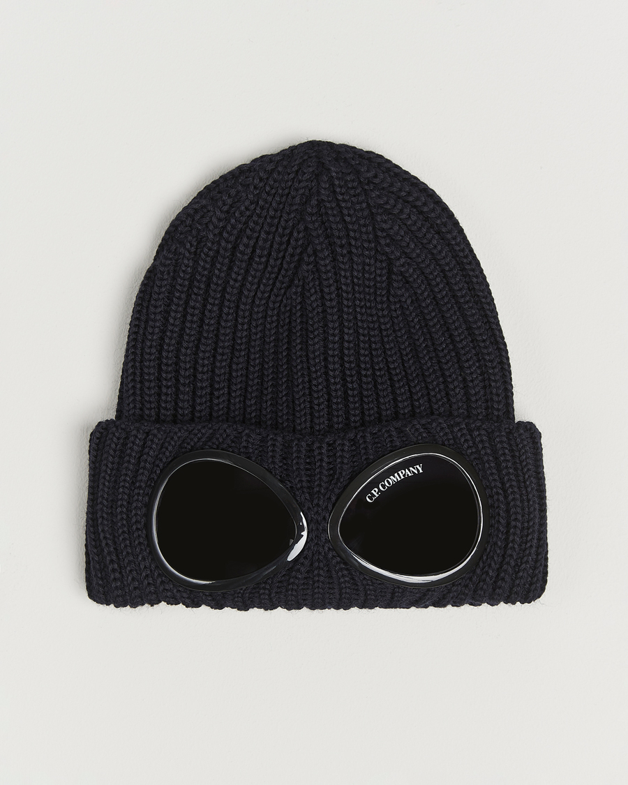 Herren | C.P. Company Knitted Merino Goggle Beanie Navy | C.P. Company | Knitted Merino Goggle Beanie Navy