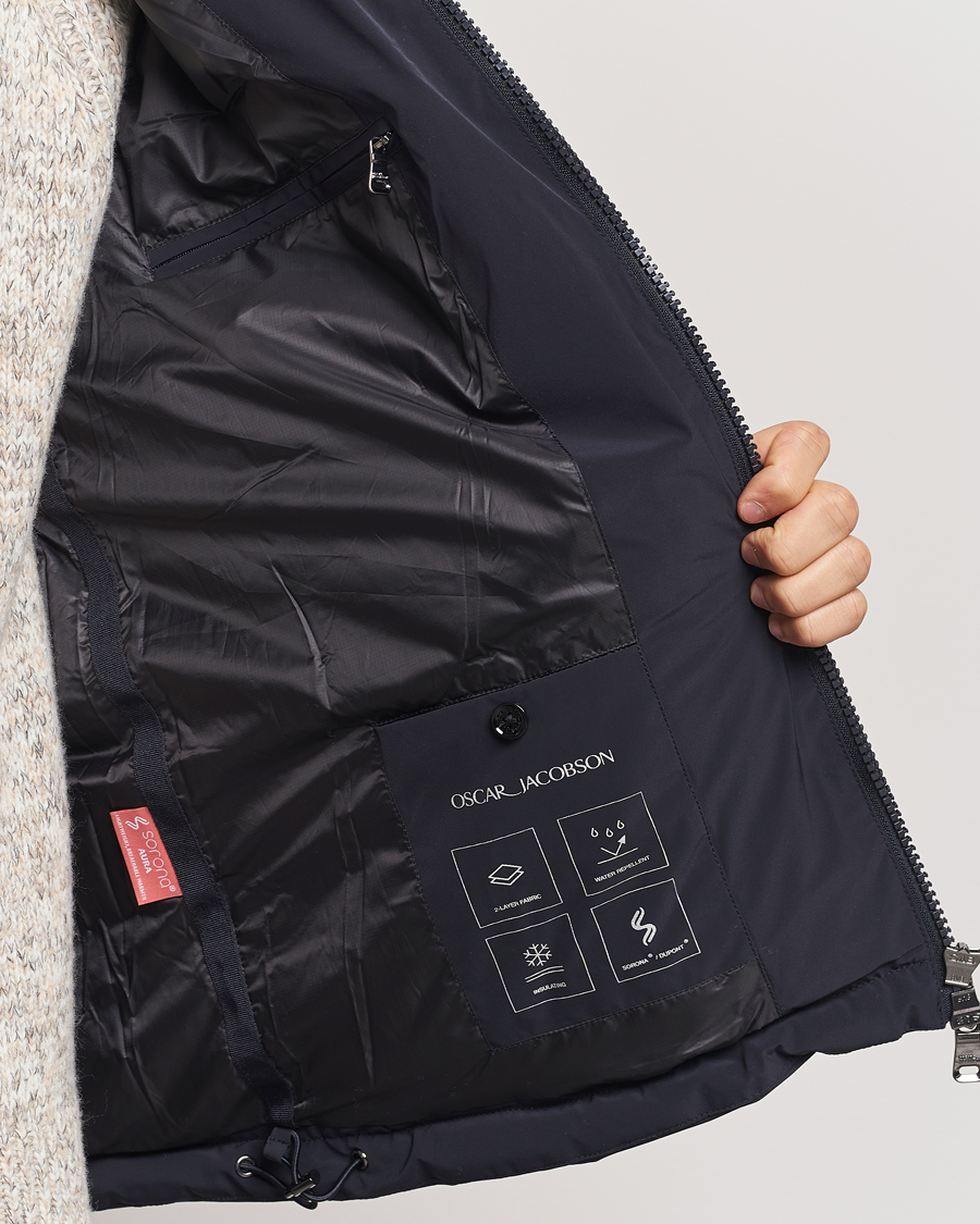 Herren | Jacken | Oscar Jacobson | Hooded Puffer Jacket Navy