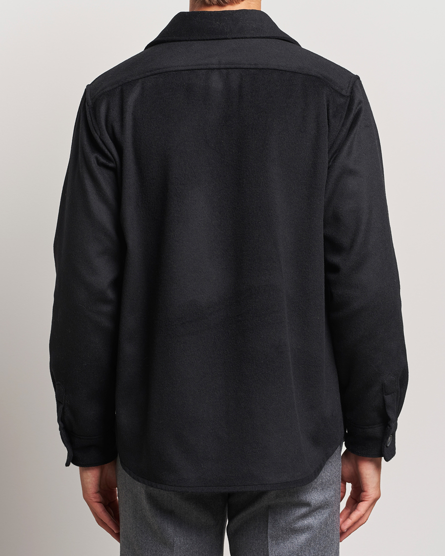 Herren | Jacken | Oscar Jacobson | Maverick Wool/Cashmere Shirt Jacket Black