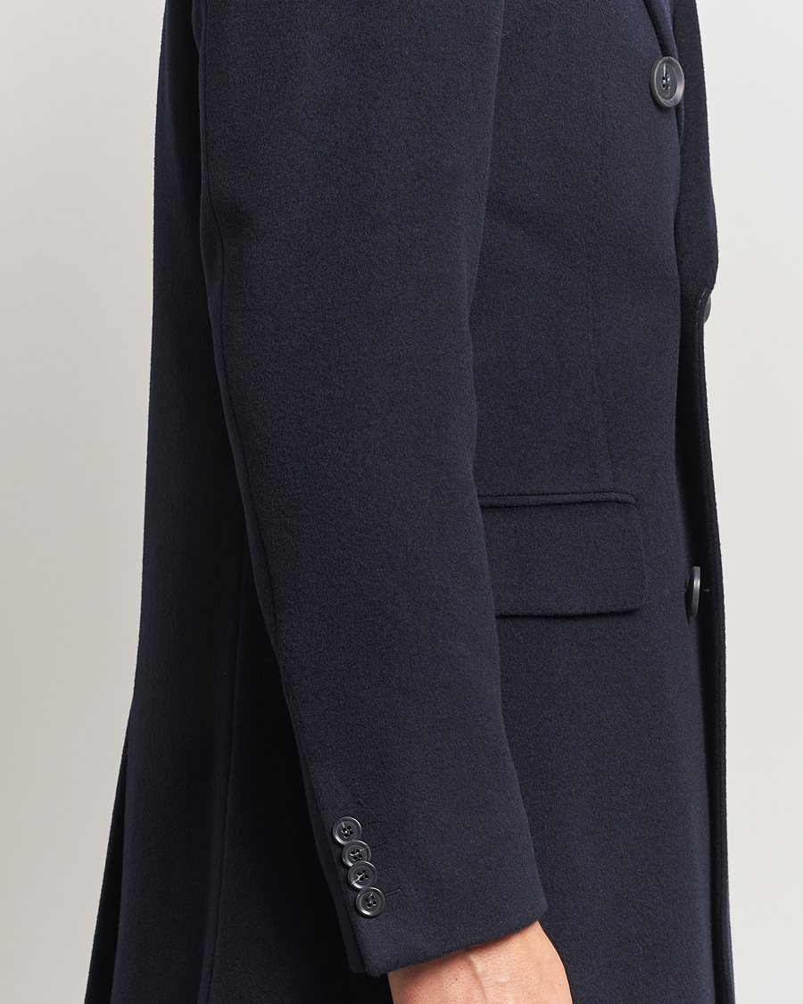 Herren | Jacken | Oscar Jacobson | Silvain DB Wool/Cashmere Coat Navy
