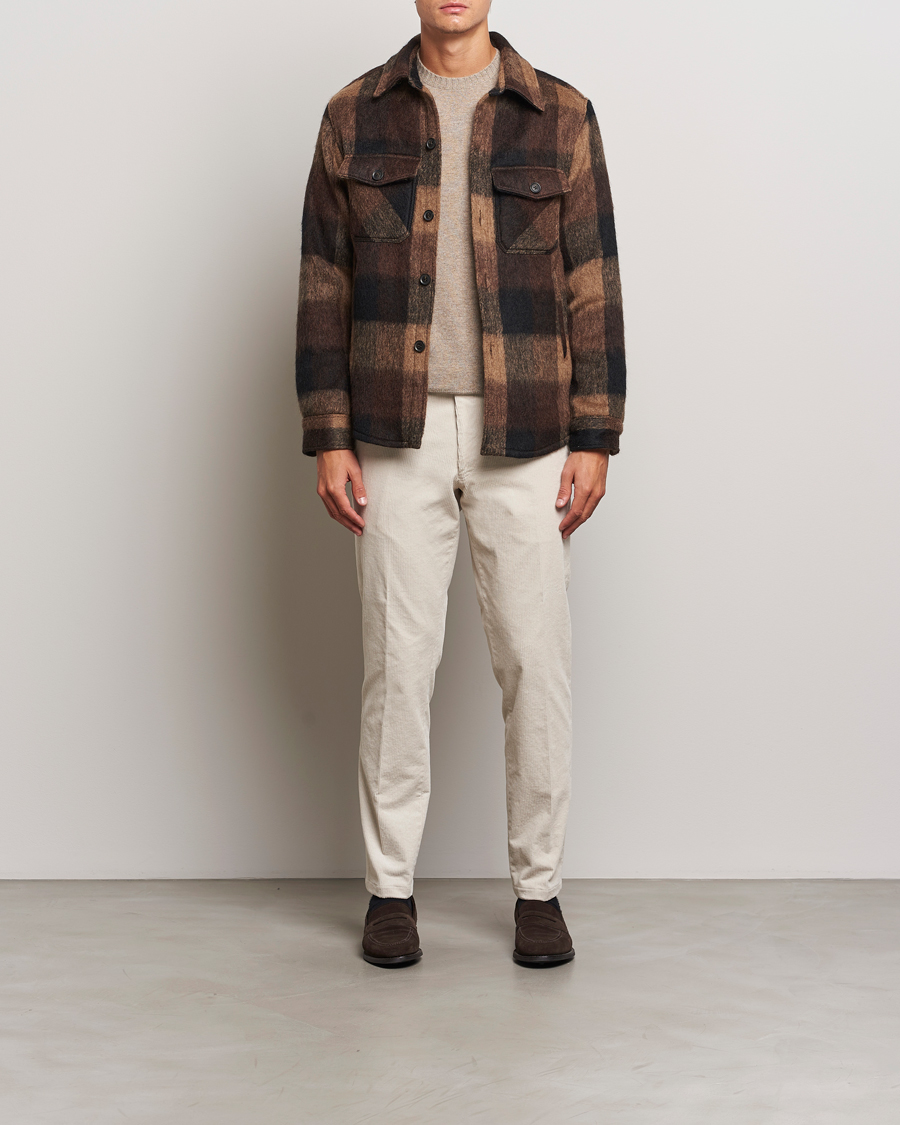 Herren | Jacken | Oscar Jacobson | Maverick Checked Shirt Jacket Brown