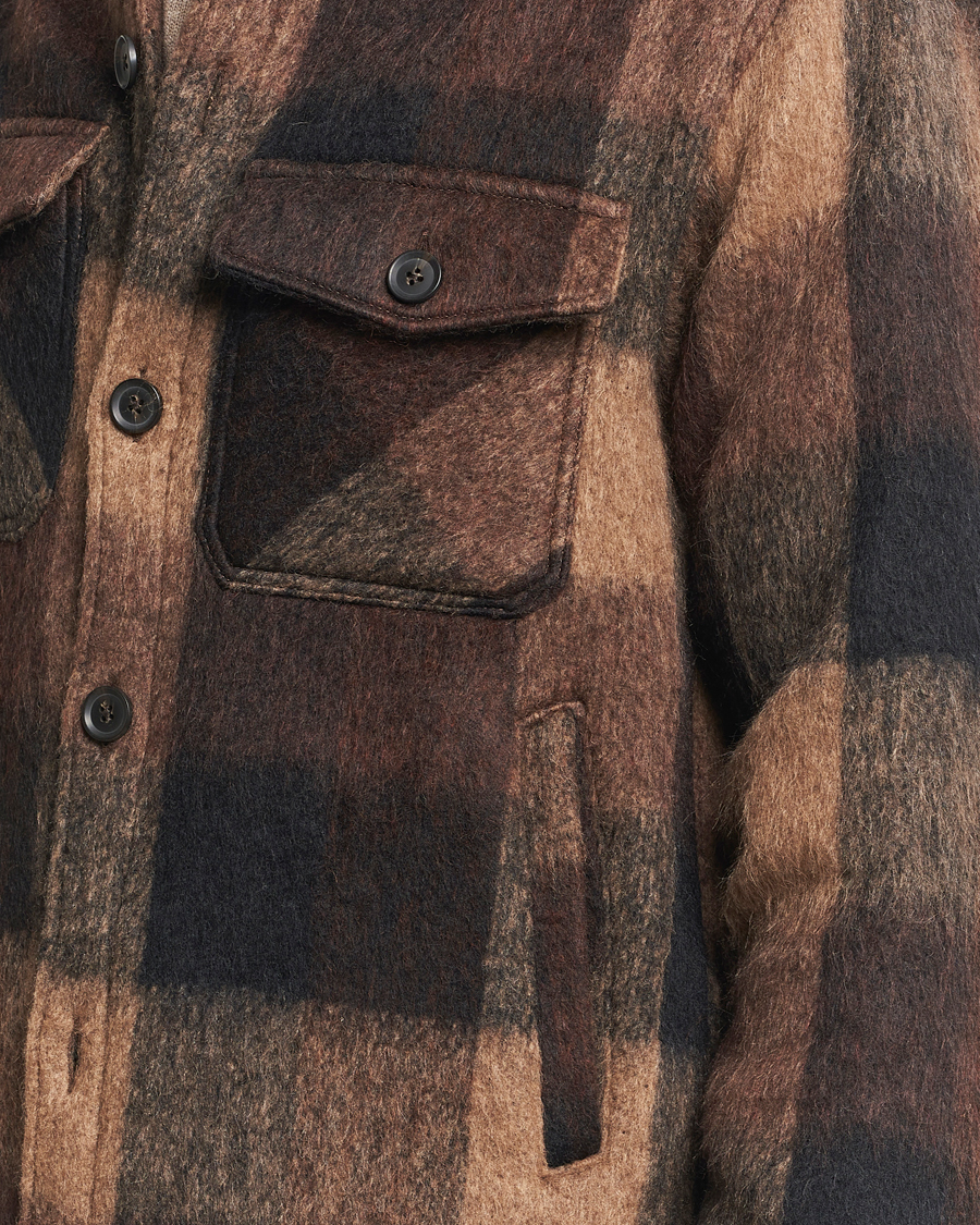 Herren | Jacken | Oscar Jacobson | Maverick Checked Shirt Jacket Brown
