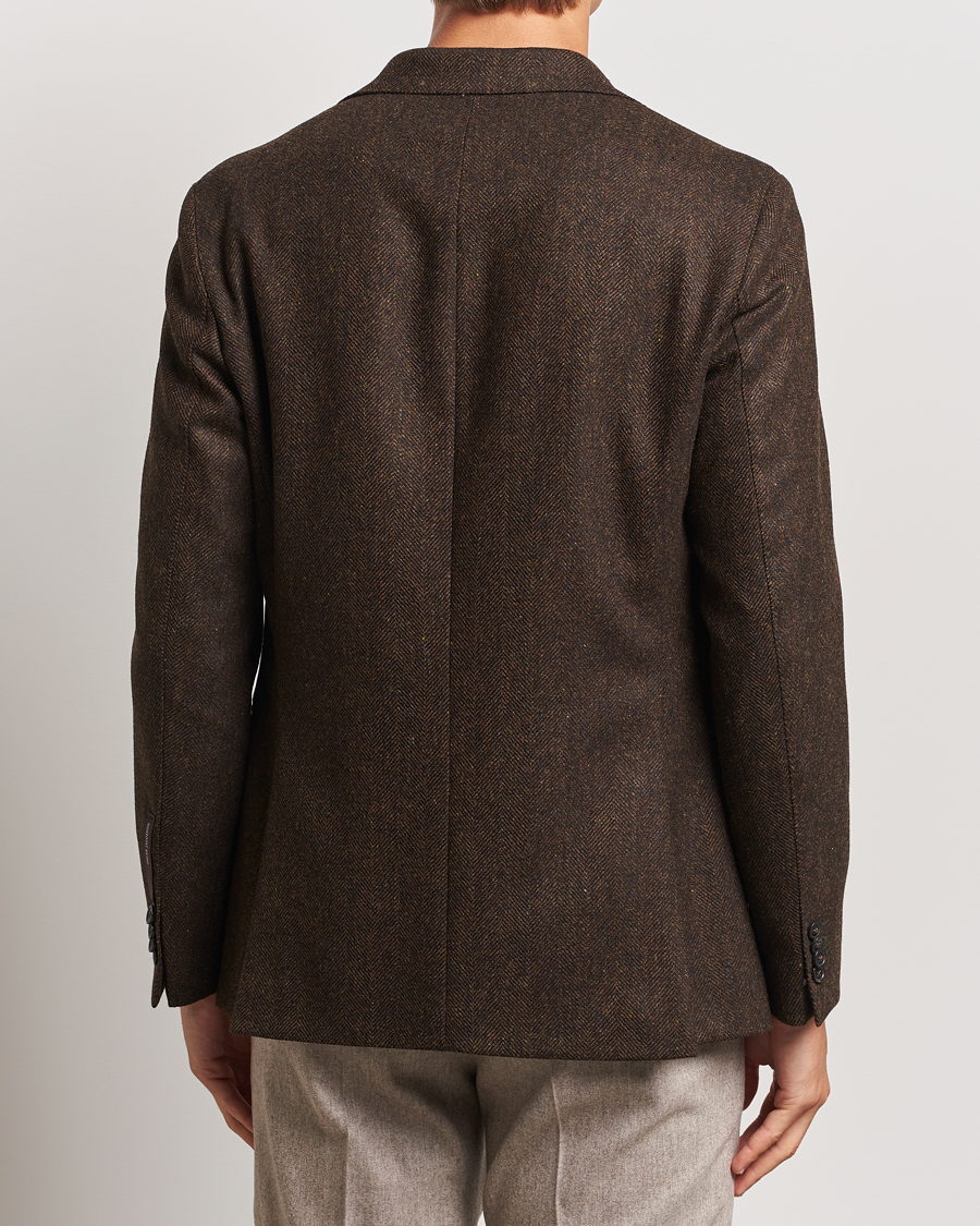 Herren | Sakkos | Oscar Jacobson | Fogerty Moon Herringbone Tweed Blazer Brown