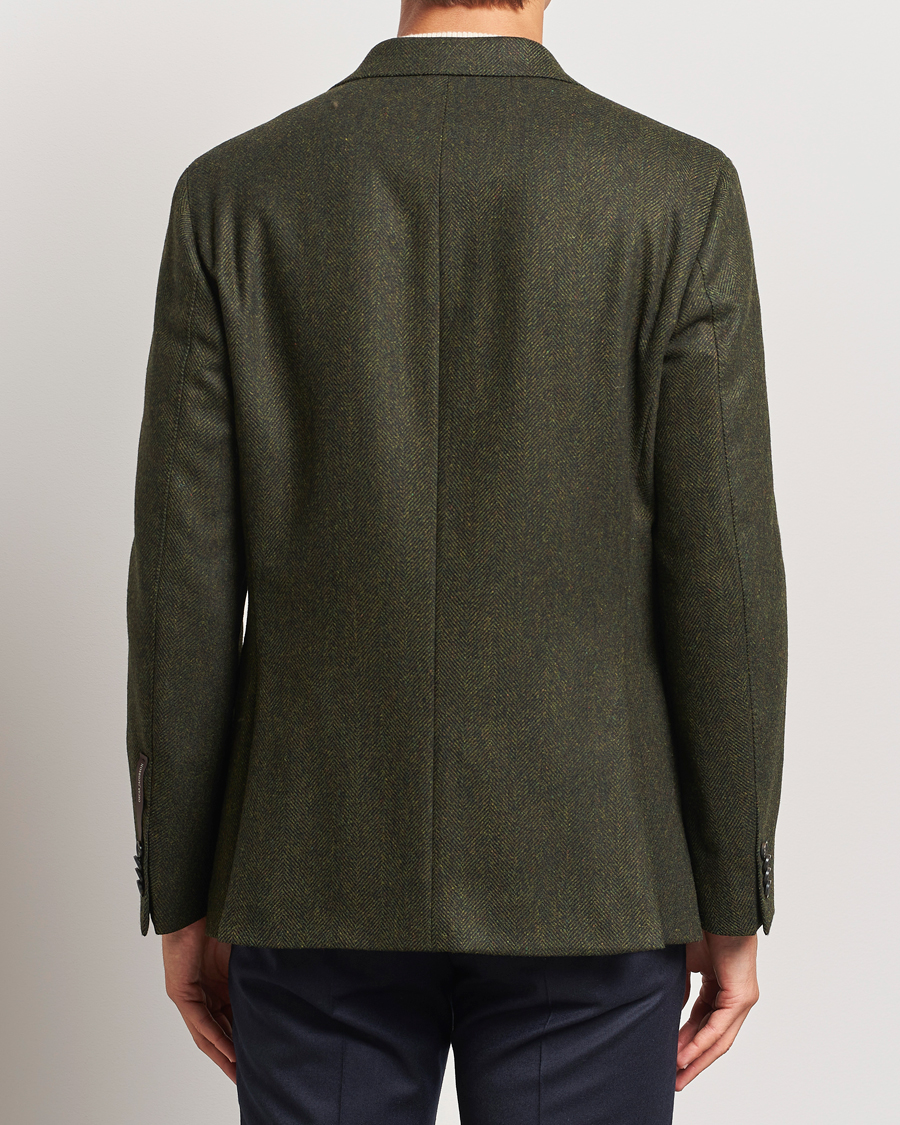 Herren | Sakkos | Oscar Jacobson | Fogerty Moon Herringbone Tweed Blazer Green