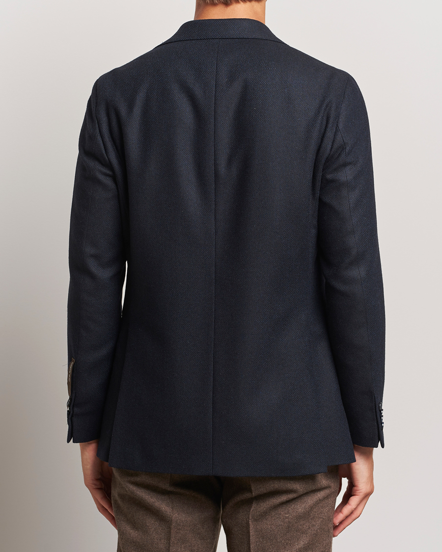 Herren | Sakkos | Oscar Jacobson | Fogerty Wool Hopsack Blazer Navy