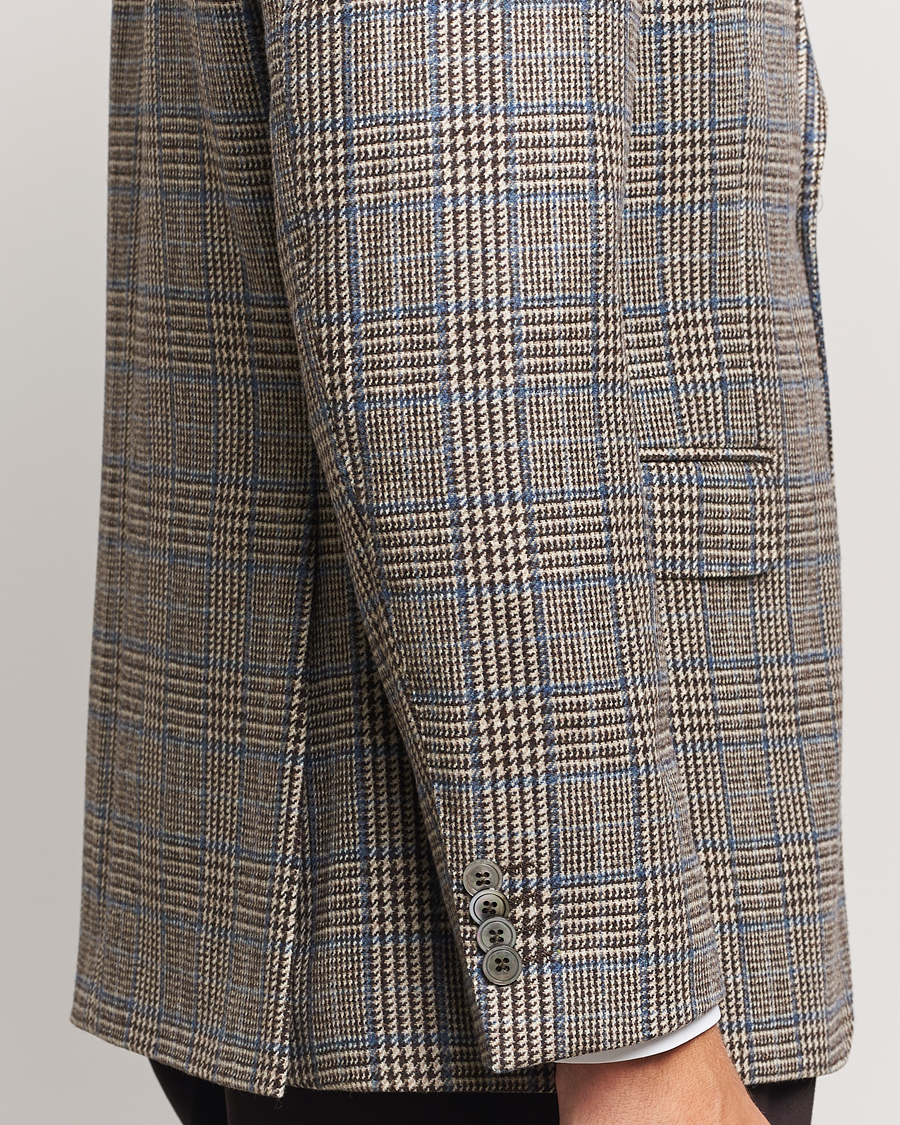 Herren | Sakkos | Oscar Jacobson | Fogerty Prince of Wales Wool Blazer Beige