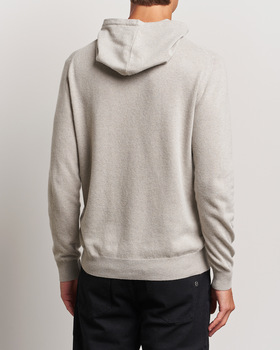 Herren | Pullover | Oscar Jacobson | Pascal Wool/Cashmere Hoodie Beige