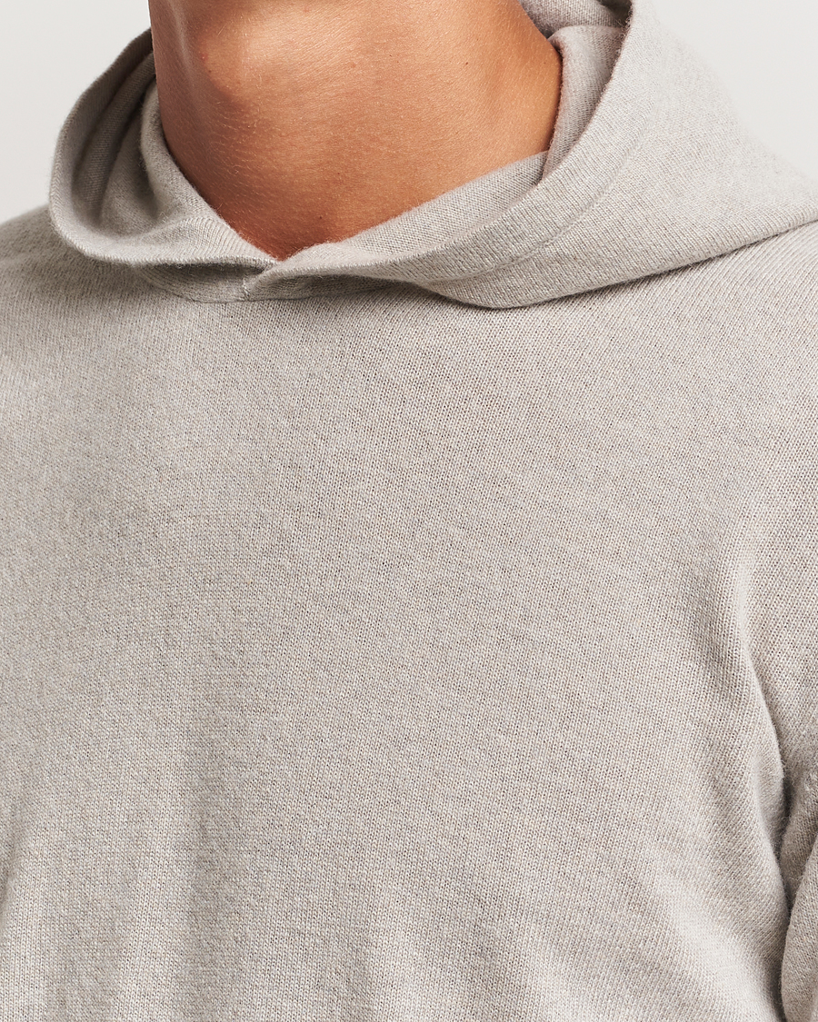 Herren | Pullover | Oscar Jacobson | Pascal Wool/Cashmere Hoodie Beige