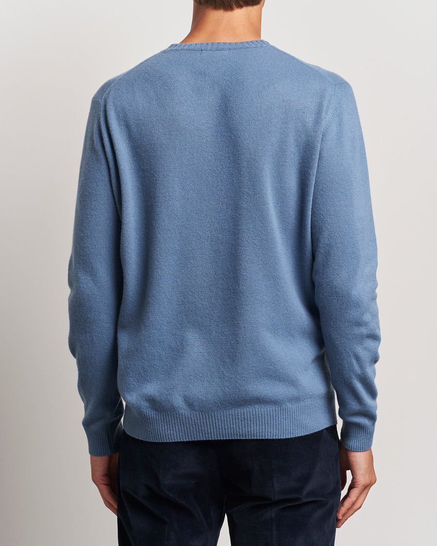 Herren | Pullover | Oscar Jacobson | Valter Wool/Cashmere Round Neck Blue