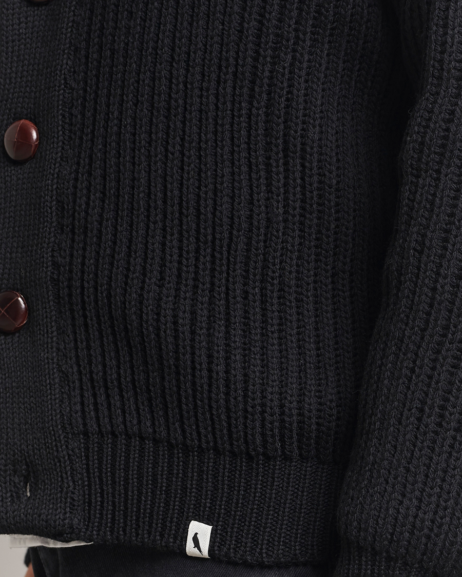 Herren | Pullover | Peregrine | Wilkinson Ribbed Wool Cardigan Black