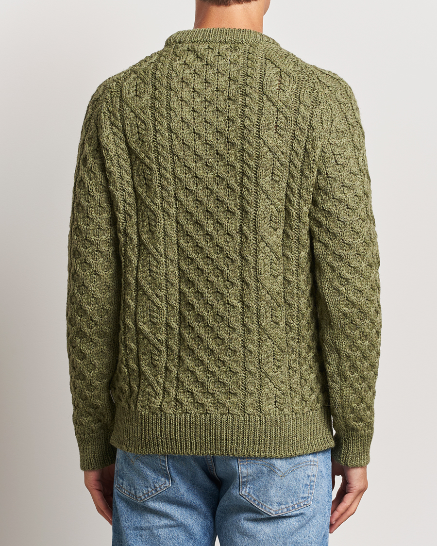 Herren | Pullover | Peregrine | Hudson Wool Aran Knitted Jumper Apple