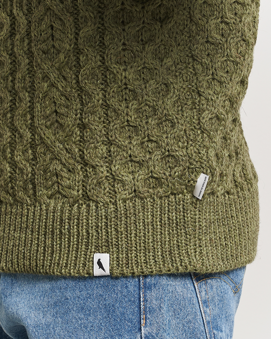 Herren | Pullover | Peregrine | Hudson Wool Aran Knitted Jumper Apple
