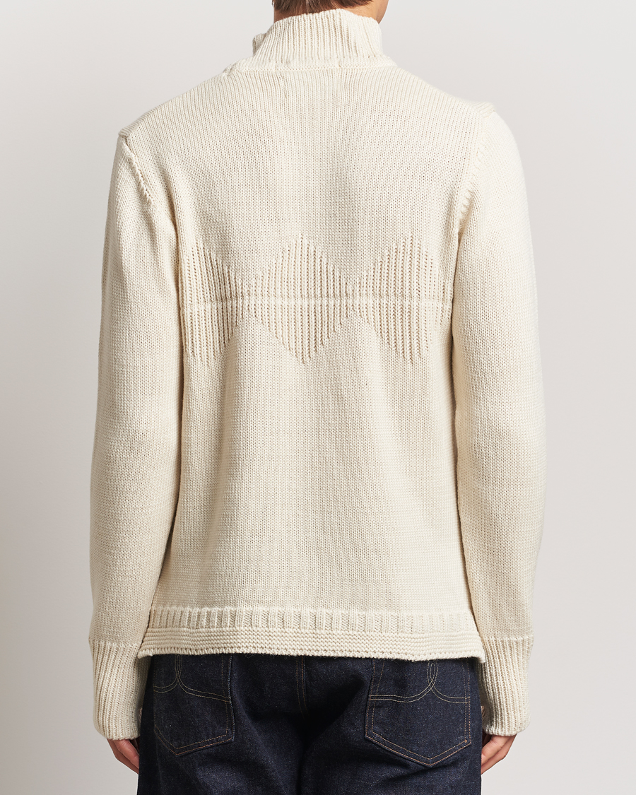 Herren | Pullover | Peregrine | Mountain Guernsey Merino Funnel Neck Cream