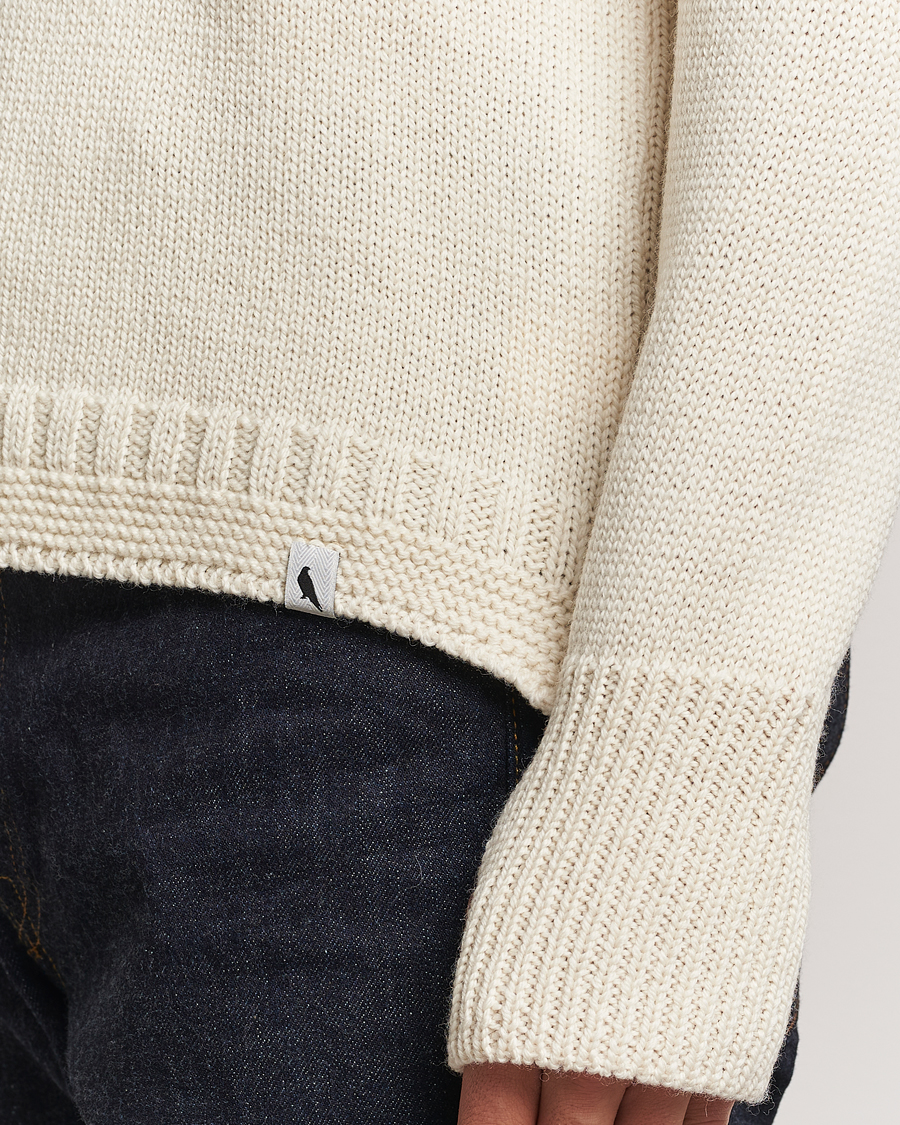 Herren | Pullover | Peregrine | Mountain Guernsey Merino Funnel Neck Cream