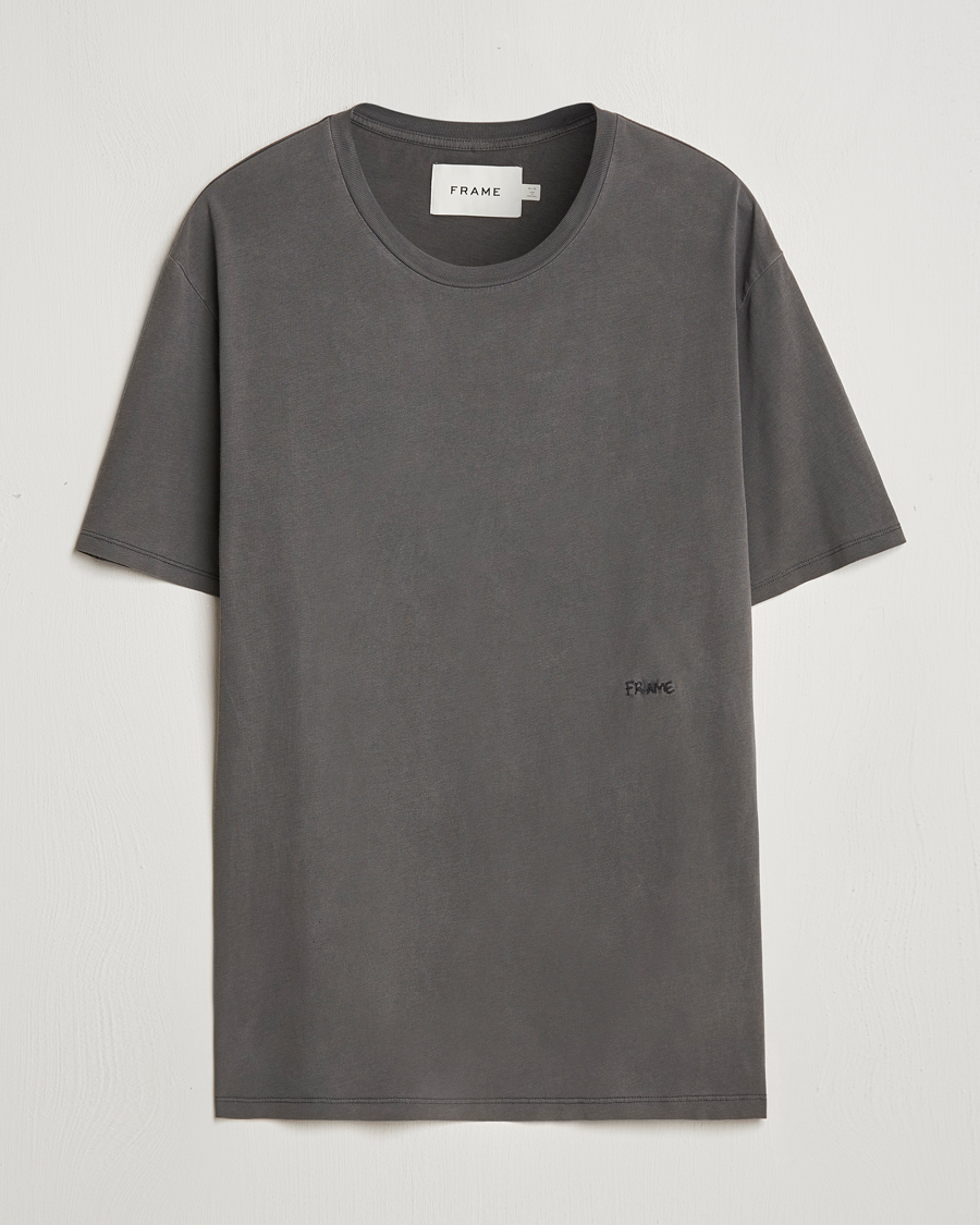 Herren | T-Shirts | FRAME | Short Sleeve Relaxed T-Shirt Washed Anthracite