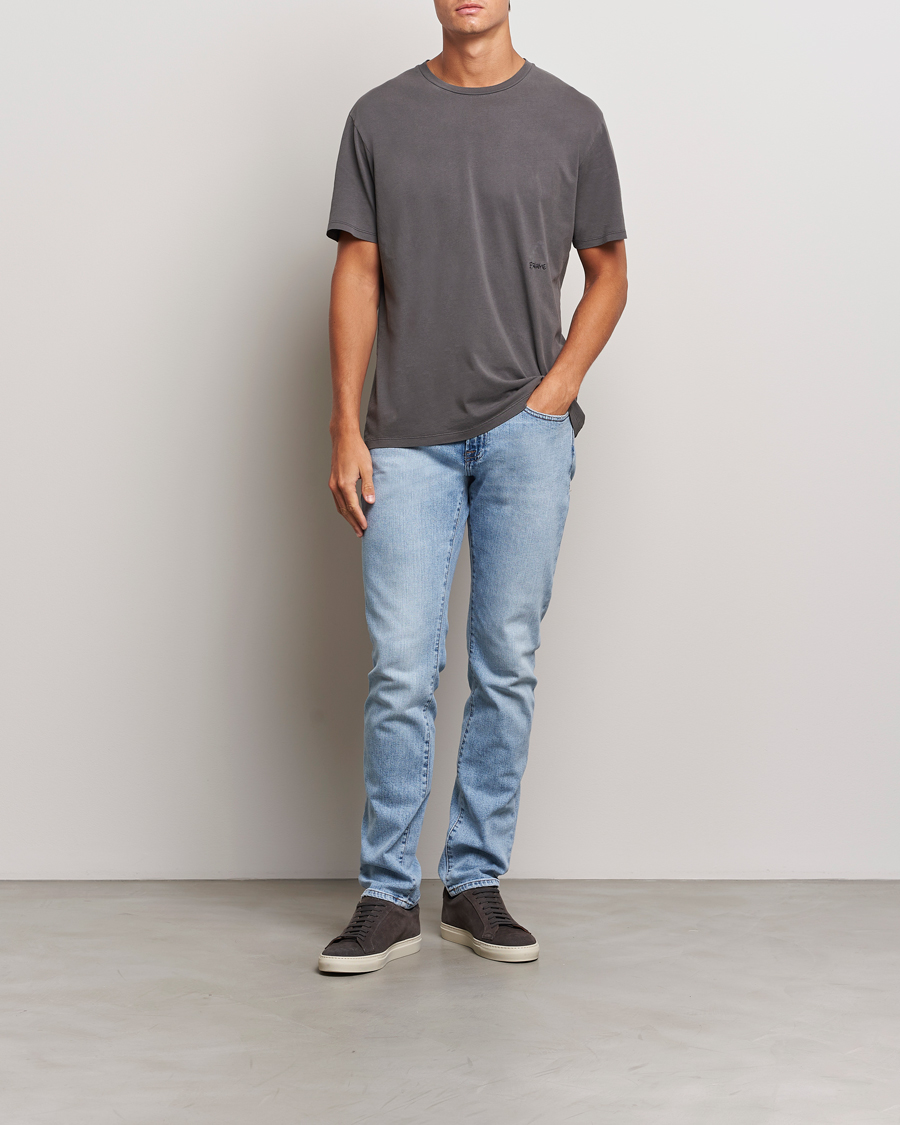 Herren | T-Shirts | FRAME | Short Sleeve Relaxed T-Shirt Washed Anthracite