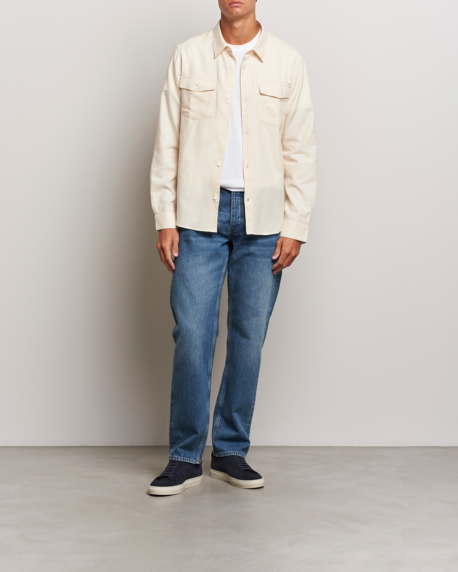 Herren | Hemden | FRAME | Double Pocket Wool Blend Shirt Off White