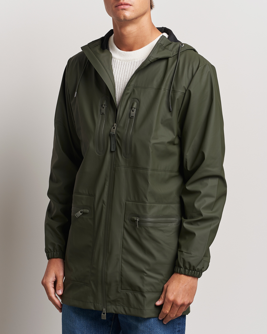 Herren | Jacken | RAINS | Cargo Long Jacket Green