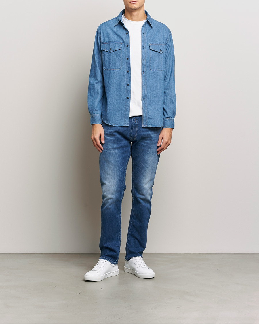 Herren | Jeans | Replay | Rocco Tapered Stretch Jeans Medium Blue