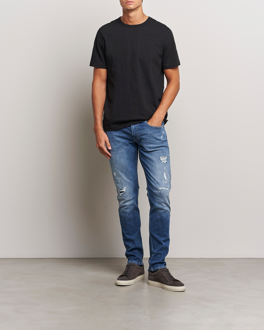 Herren | Jeans | Replay | Anbass Distressed Super Stretch Jeans Medium Blue