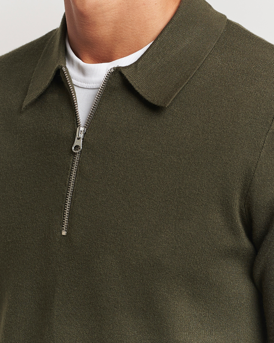 Herren | Pullover | Samsøe Samsøe | Guna Half Zip Forest Night