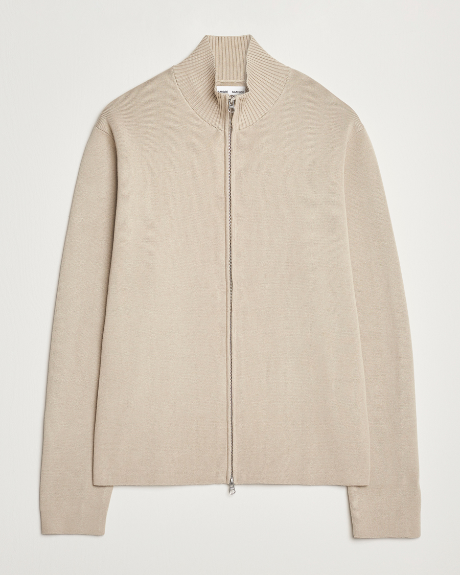 Herren | Pullover | Samsøe Samsøe | Niklas Full Zip Abbey Stone