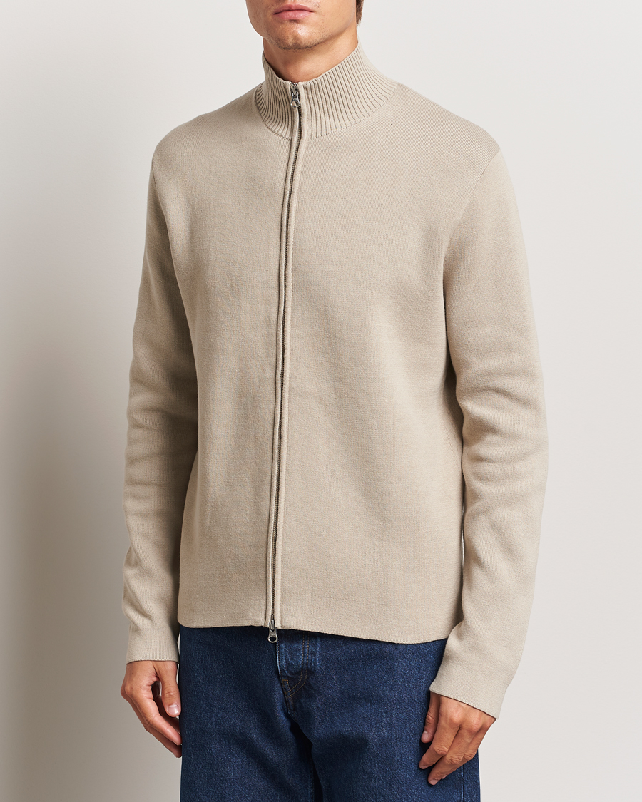 Herren | Pullover | Samsøe Samsøe | Niklas Full Zip Abbey Stone