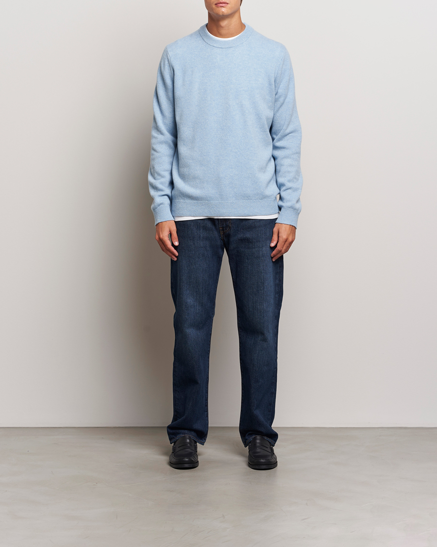 Herren | Pullover | Samsøe Samsøe | Isak Knitted Crew Neck Subdued Blue