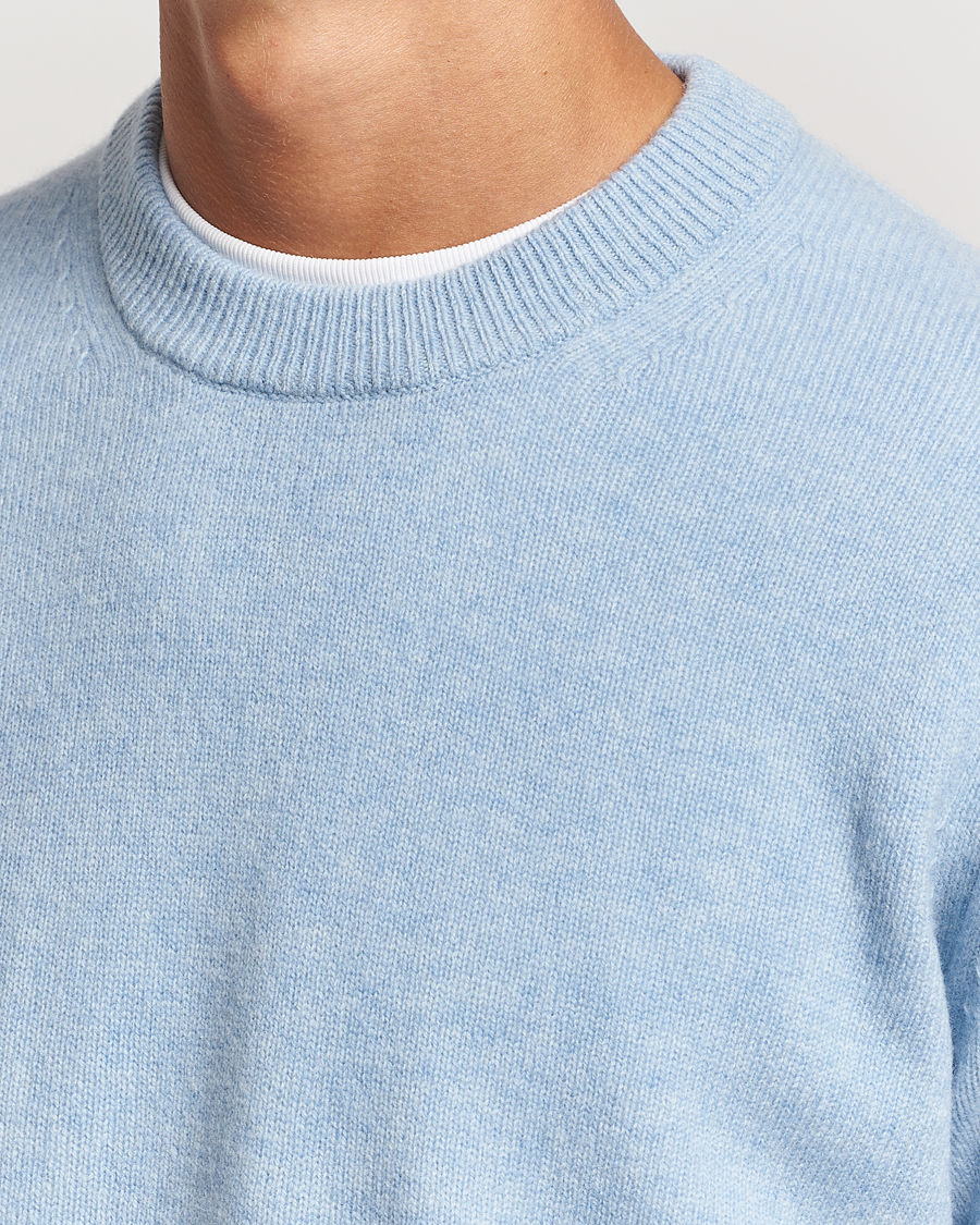 Herren | Pullover | Samsøe Samsøe | Isak Knitted Crew Neck Subdued Blue