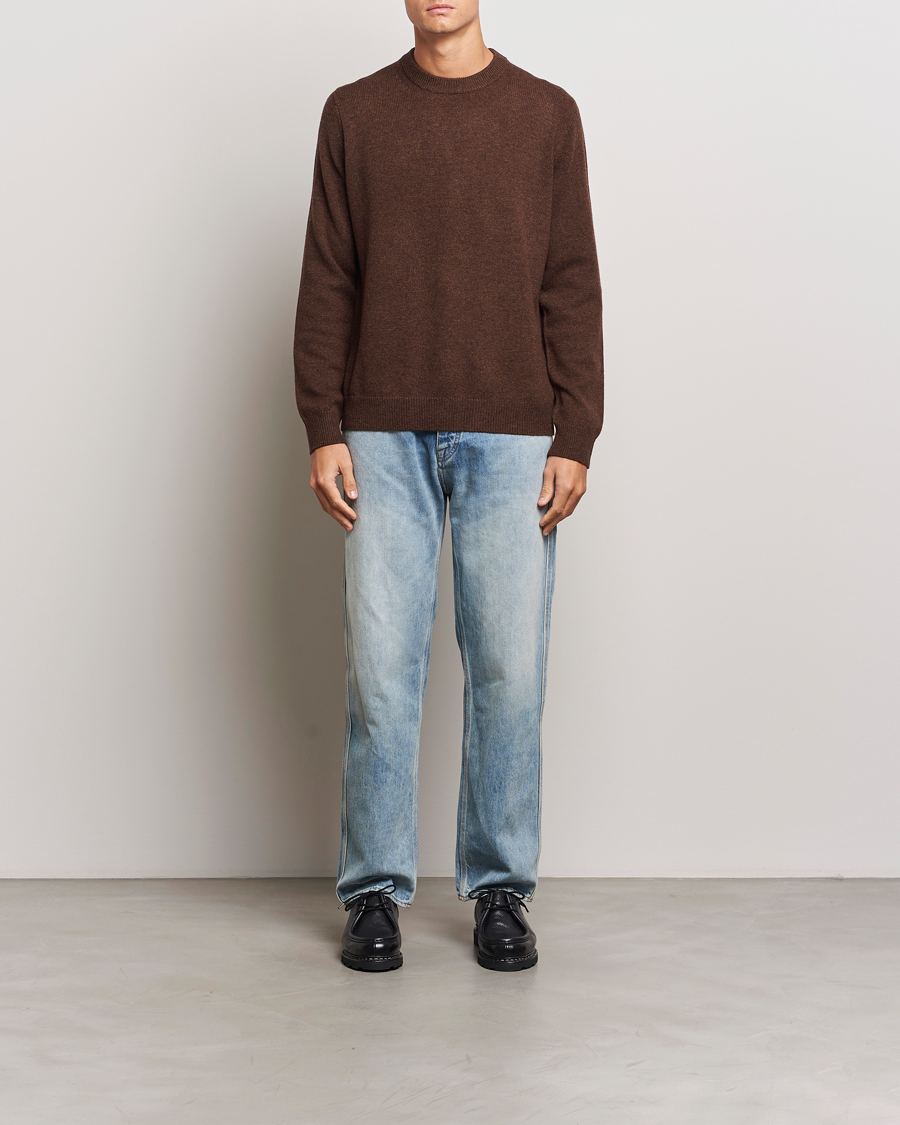 Herren | Pullover | Samsøe Samsøe | Isak Knitted Crew Neck Chocolate Brown