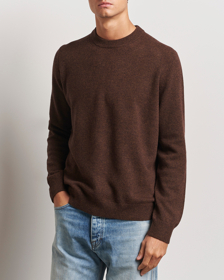 Herren | Pullover | Samsøe Samsøe | Isak Knitted Crew Neck Chocolate Brown