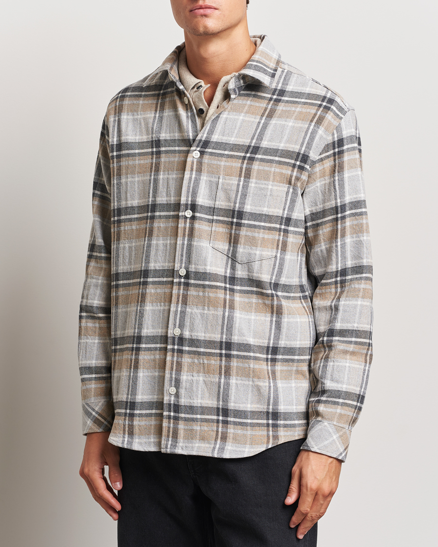 Herren | Hemden | Samsøe Samsøe | Damon Checked Shirt Beige/Grey