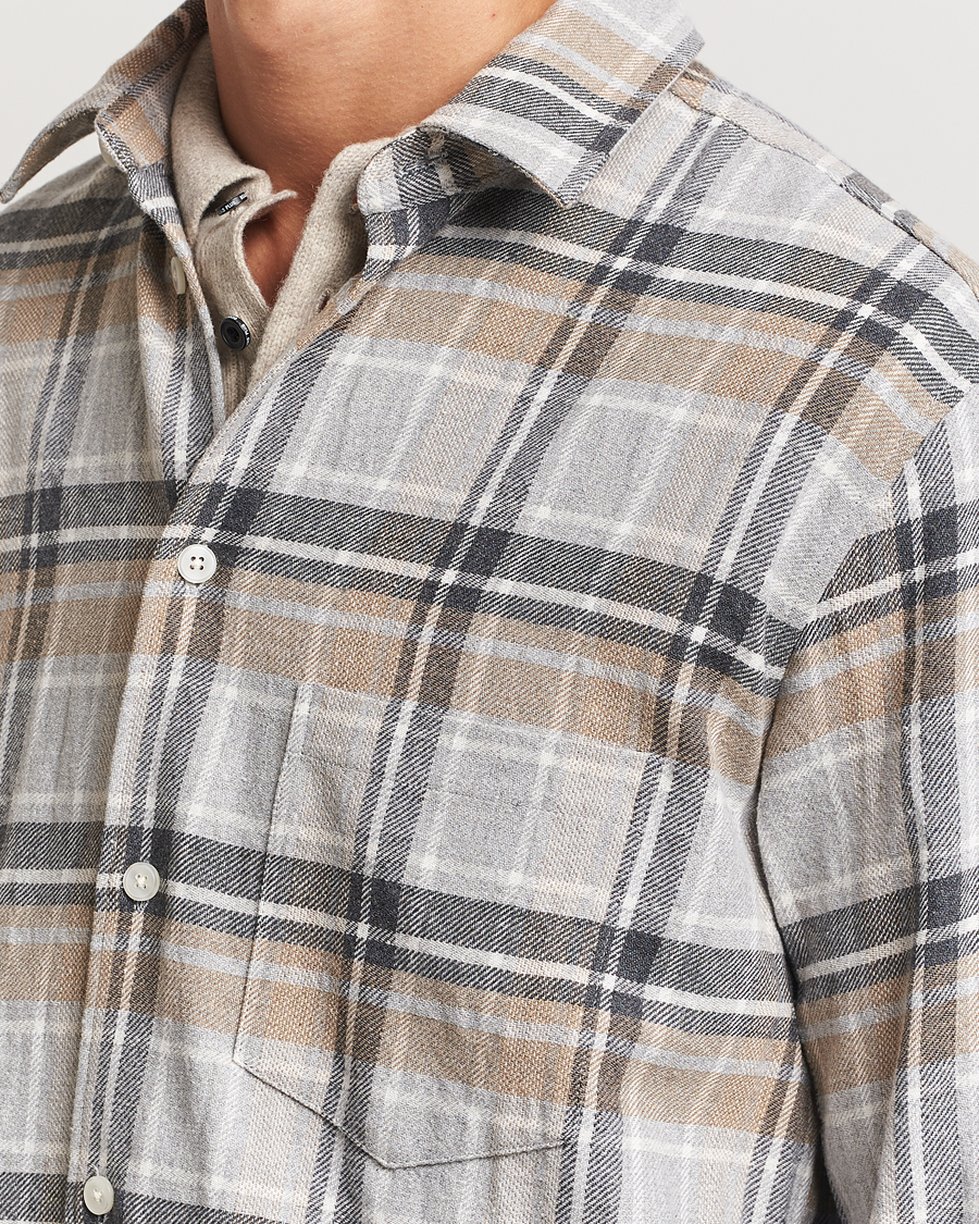 Herren | Hemden | Samsøe Samsøe | Damon Checked Shirt Beige/Grey