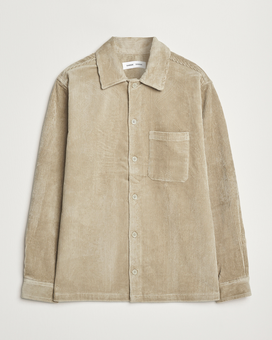 Herren | Hemden | Samsøe Samsøe | Damon Corduroy Overshirt Abbey Stone