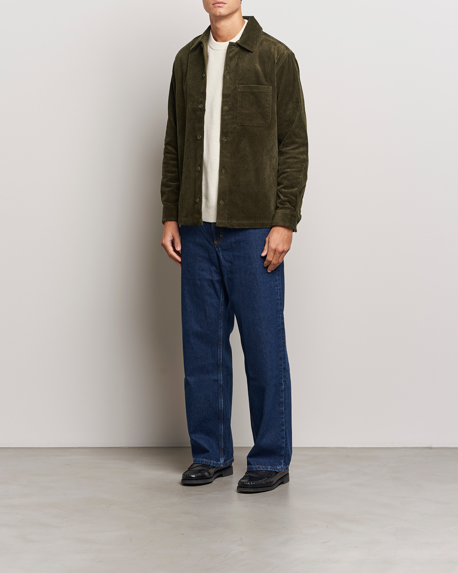 Herren | Hemden | Samsøe Samsøe | Damon Corduroy Overshirt Forest Night