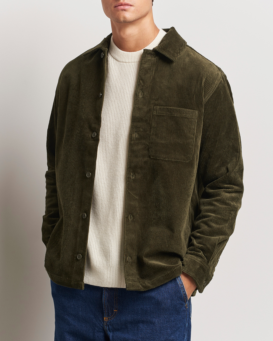 Herren | Hemden | Samsøe Samsøe | Damon Corduroy Overshirt Forest Night