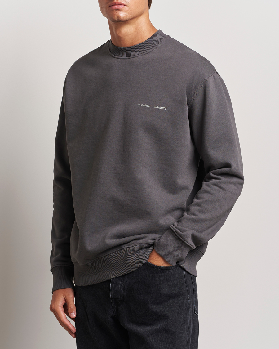 Herren | Pullover | Samsøe Samsøe | Norsbro Crew Neck Sweatshirt Volcanic Ash