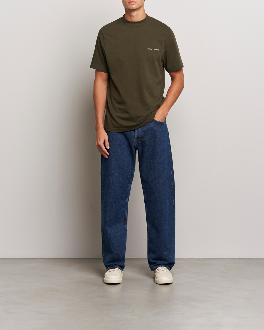 Herren | T-Shirts | Samsøe Samsøe | Norsbro Organic Cotton T-Shirt Forest Night