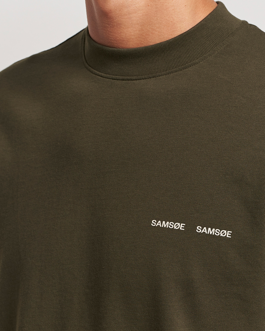 Herren | T-Shirts | Samsøe Samsøe | Norsbro Organic Cotton T-Shirt Forest Night