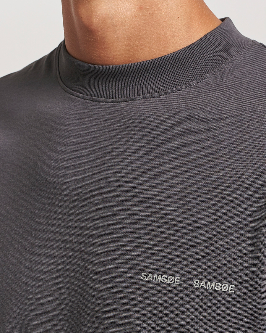 Herren | T-Shirts | Samsøe Samsøe | Norsbro Organic Cotton T-Shirt Volcanic Ash