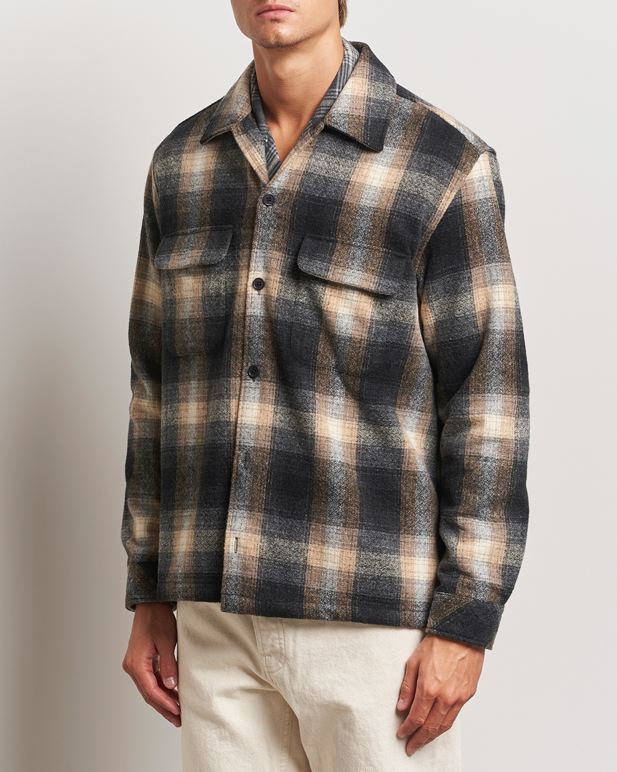 Herren | Hemden | Samsøe Samsøe | Castor Checked Overshirt Petrified Brown