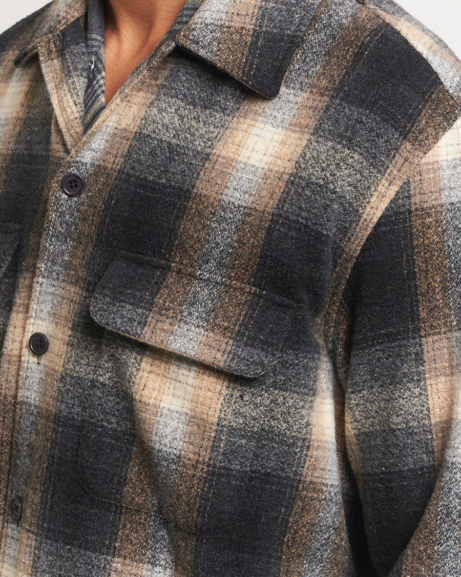 Herren | Hemden | Samsøe Samsøe | Castor Checked Overshirt Petrified Brown