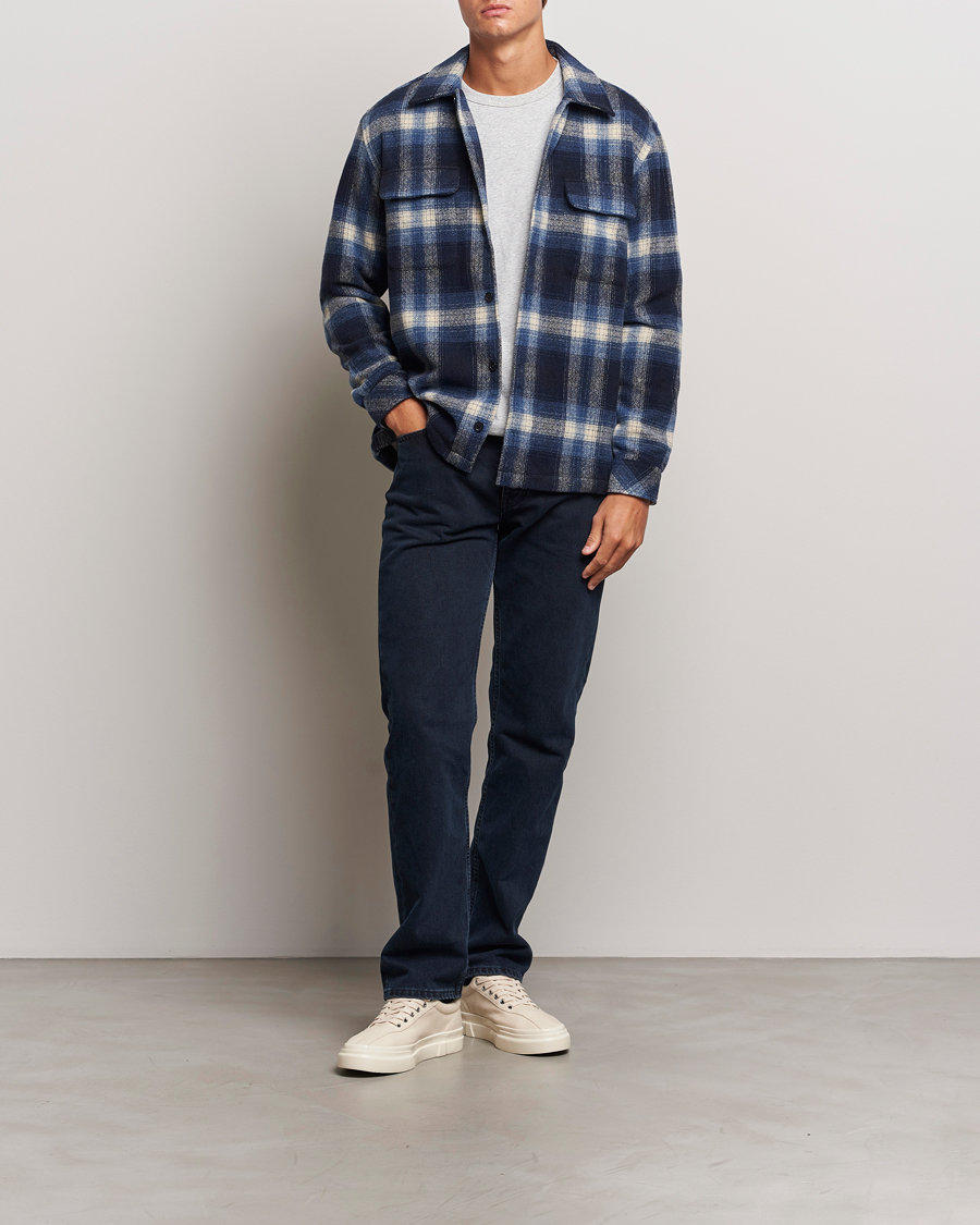 Herren | Hemden | Samsøe Samsøe | Castor Checked Overshirt True Navy