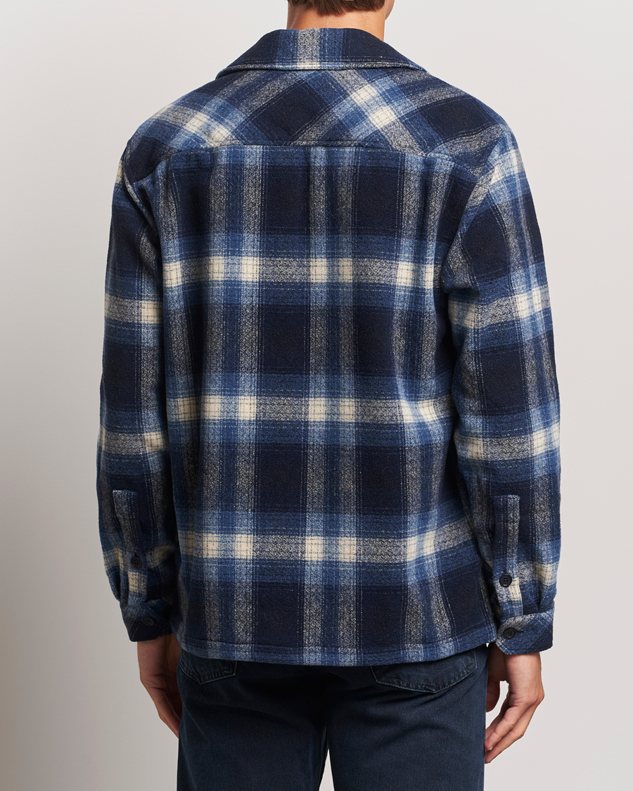 Herren | Hemden | Samsøe Samsøe | Castor Checked Overshirt True Navy