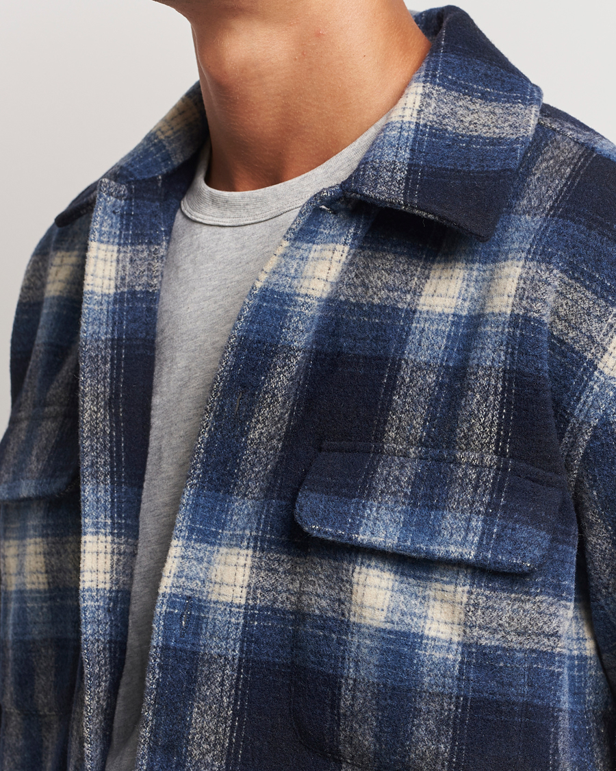 Herren | Hemden | Samsøe Samsøe | Castor Checked Overshirt True Navy