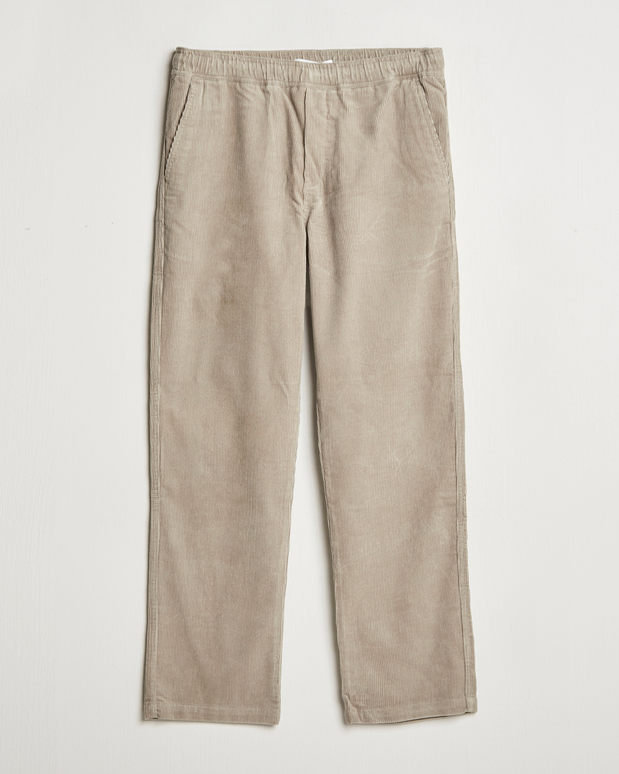 Herren | Hosen | Samsøe Samsøe | Jabari Corduroy Drawstring Trousers Abbey Stone