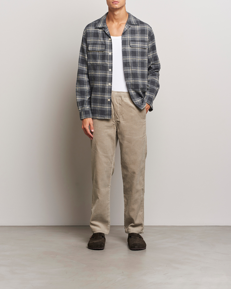 Herren | Hosen | Samsøe Samsøe | Jabari Corduroy Drawstring Trousers Abbey Stone