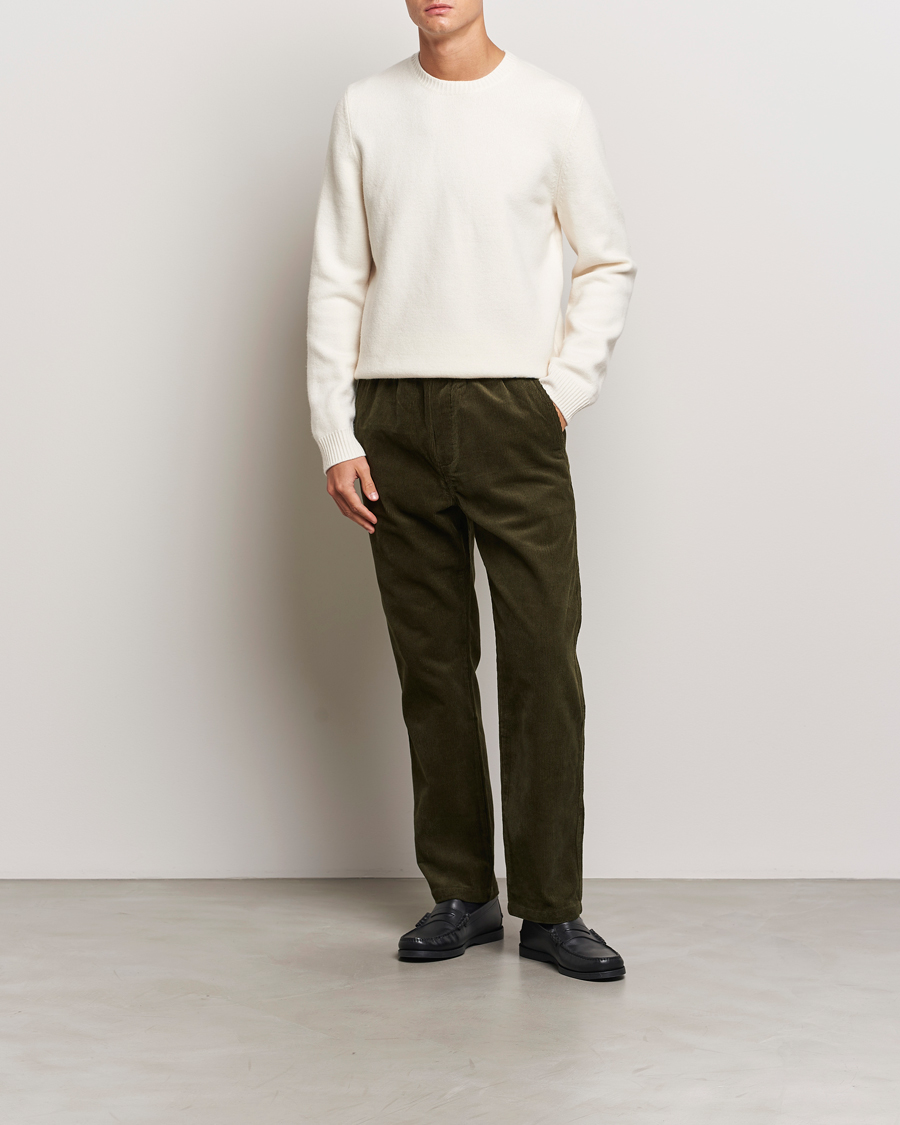 Herren | Hosen | Samsøe Samsøe | Jabari Corduroy Drawstring Trousers Forest Night