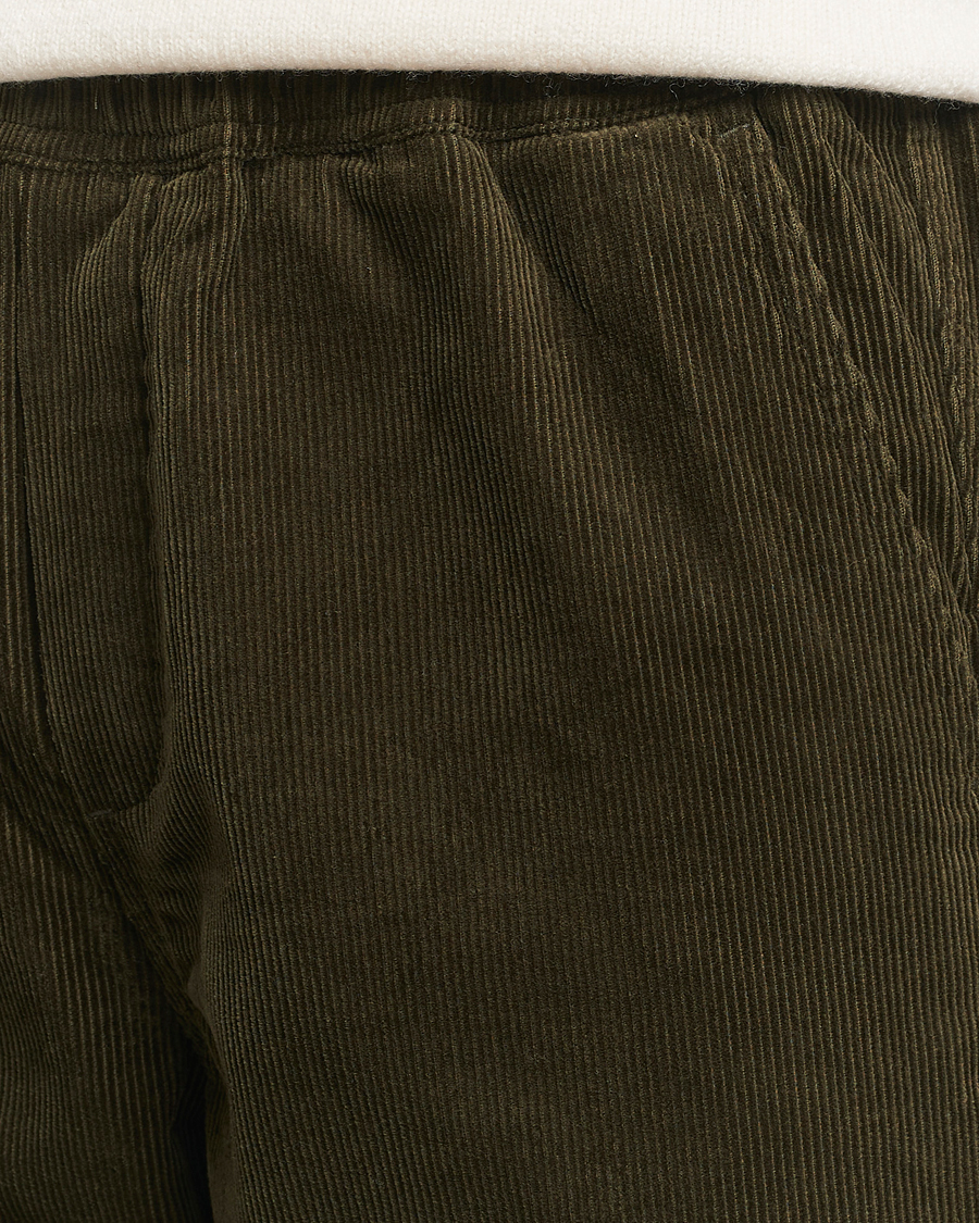 Herren | Hosen | Samsøe Samsøe | Jabari Corduroy Drawstring Trousers Forest Night