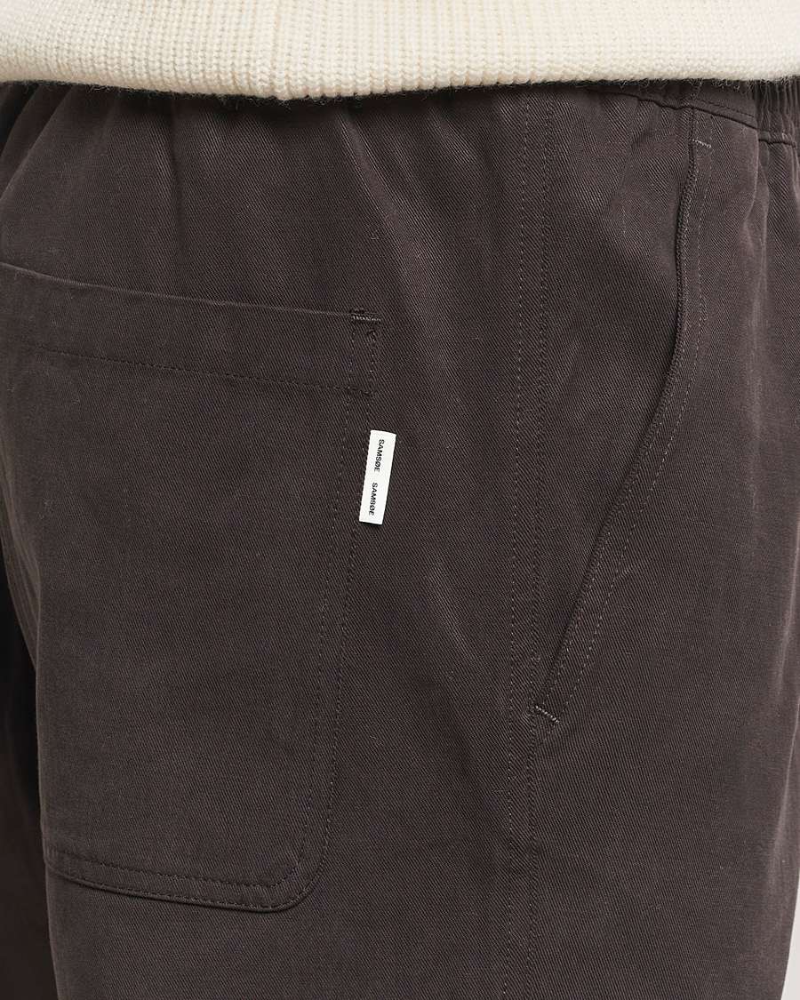 Herren | Hosen | Samsøe Samsøe | Jabari Drawstring Trousers Chocolate Brown